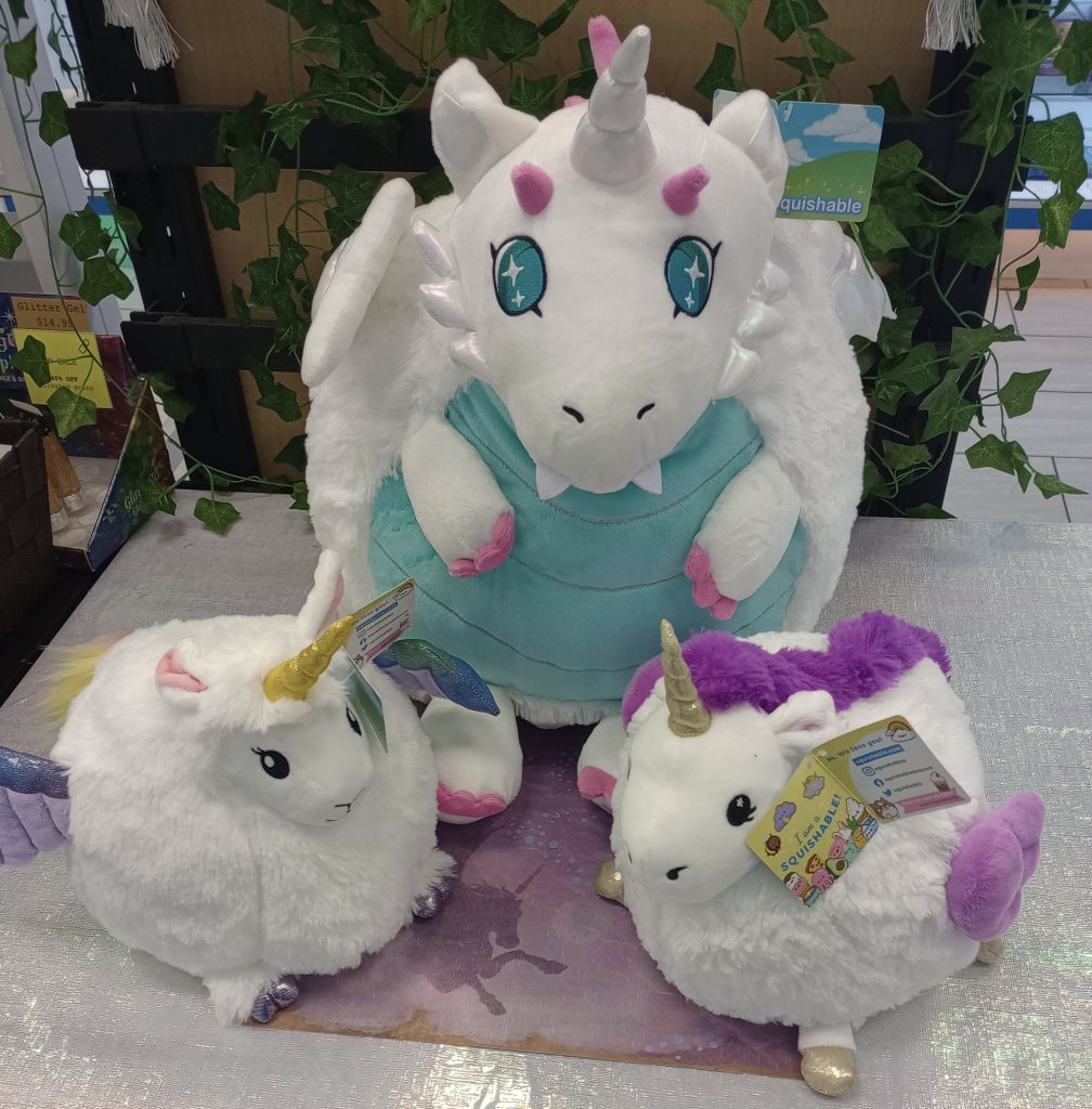 Squishable Crystal Dragon, mini Llamacorn and mini Alicorn