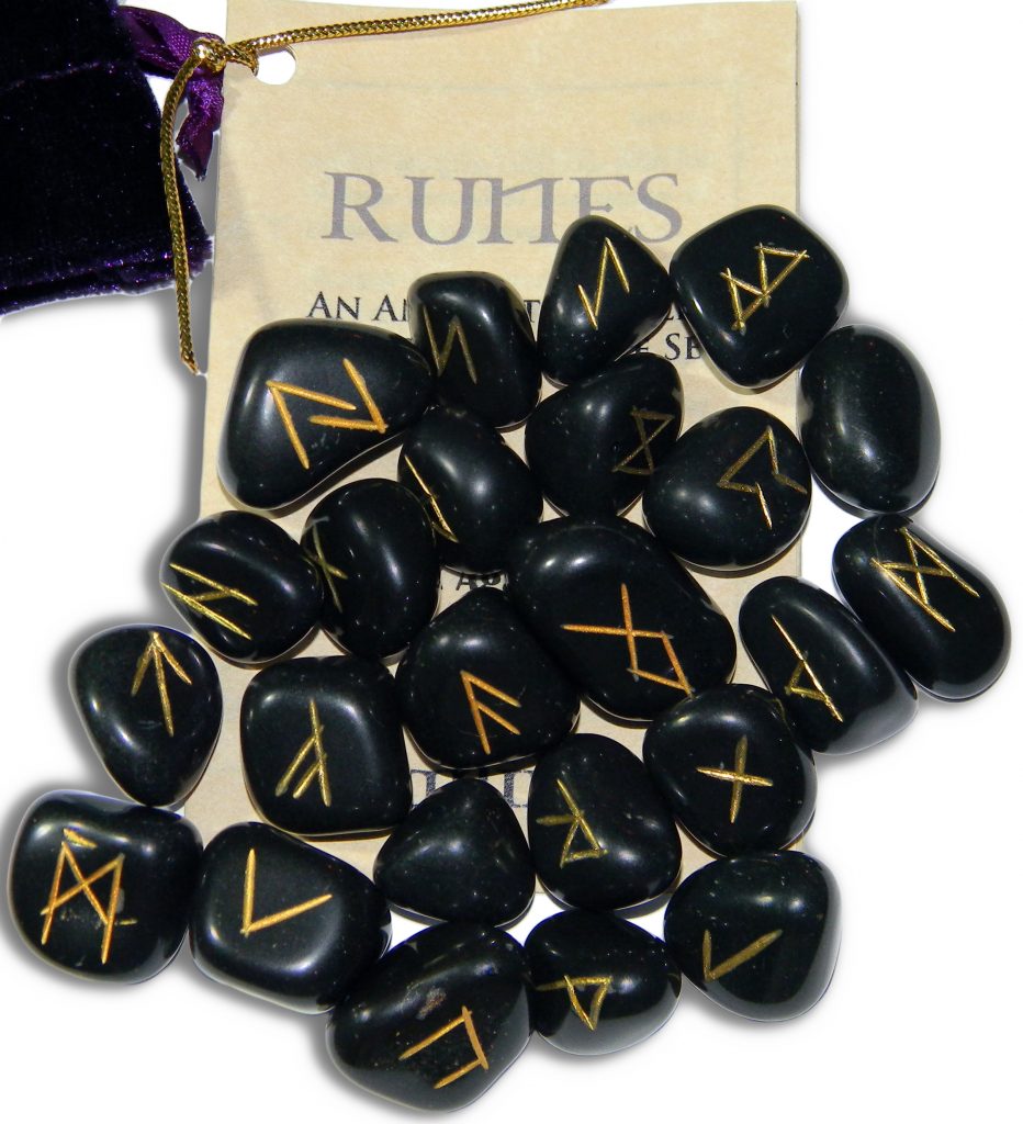 Black Agate gemstone Runes
