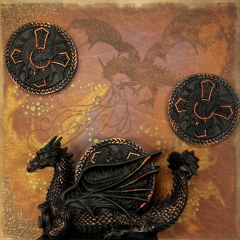 Black and Gold Dragon Coasters