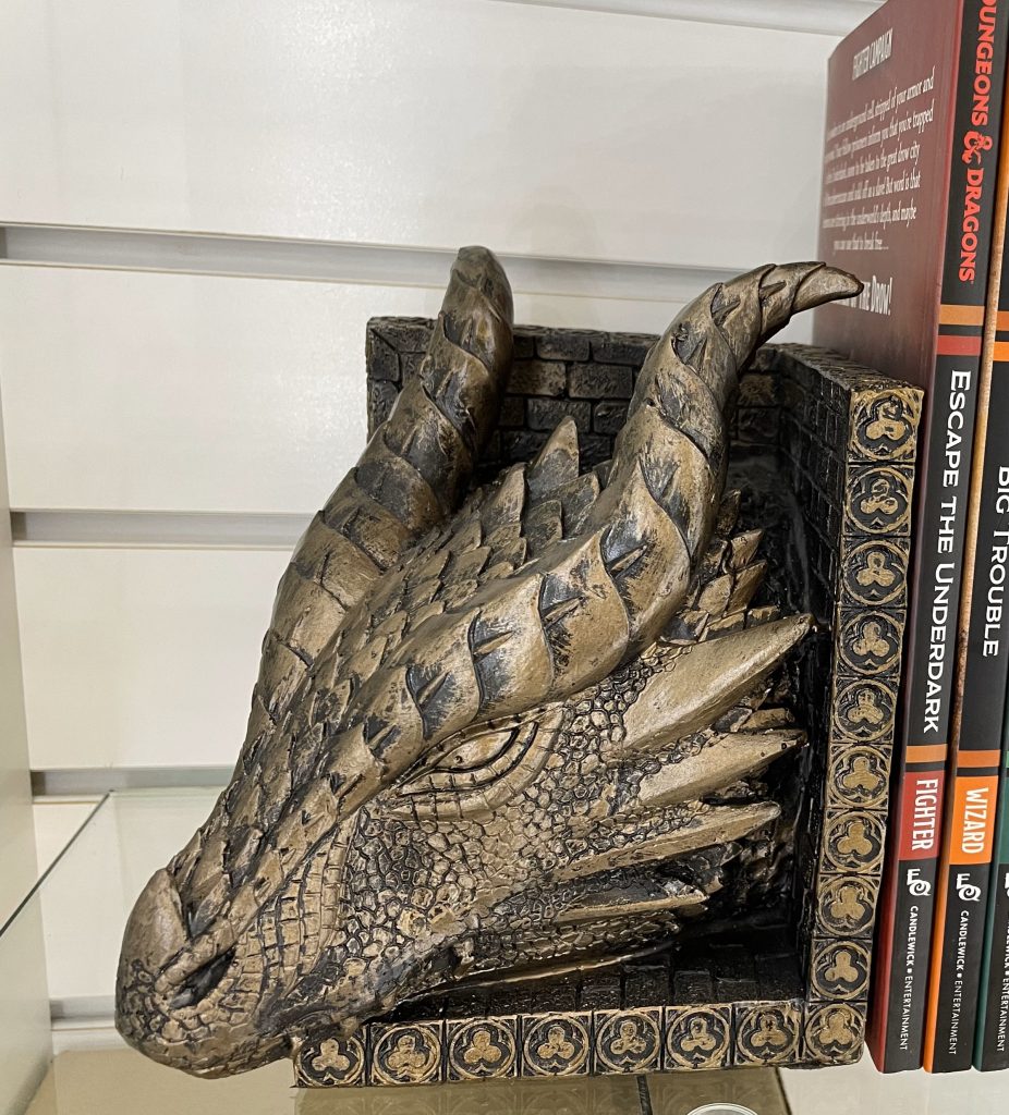 Gold Dragon Bookend Set