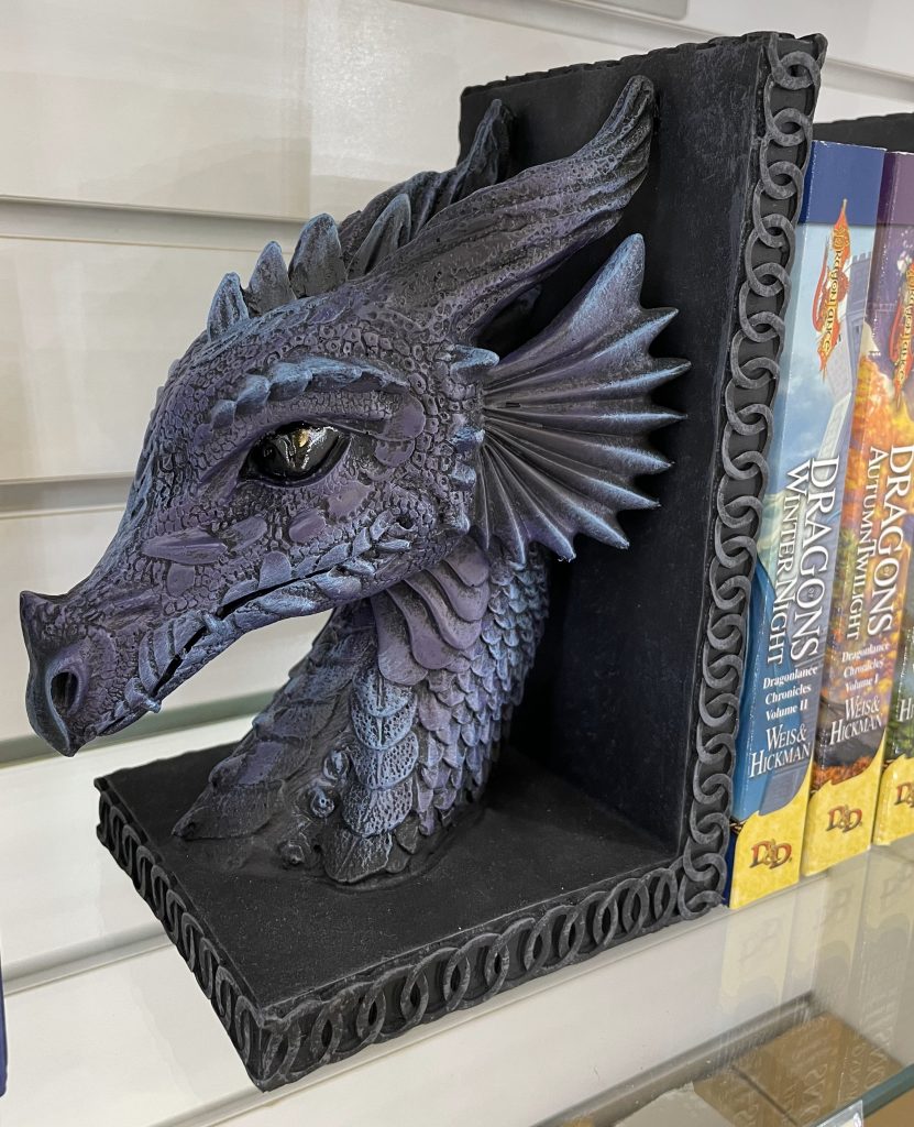 Purple Dragon Bookend Set
